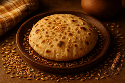 gehu fresh roti with gehu seeds
